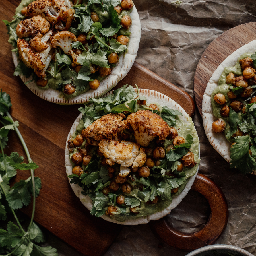 Roasted Cauliflower & Chickpeas